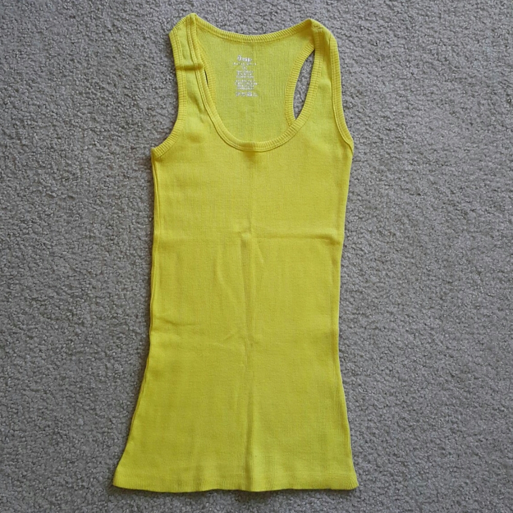 👚Yellow tank top Small women XL girls